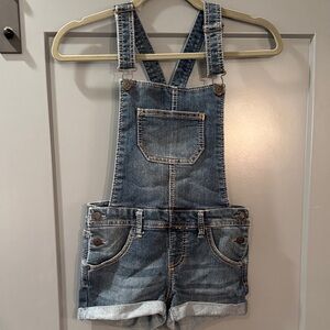 Cherokee Blue Denim Kids Overalls Shorts